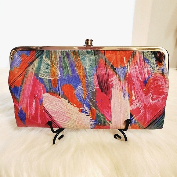 HOBO The Original Vintage Bright Art Deco Leather 'Lauren' Wallet/Clutch - Picture 9 of 14